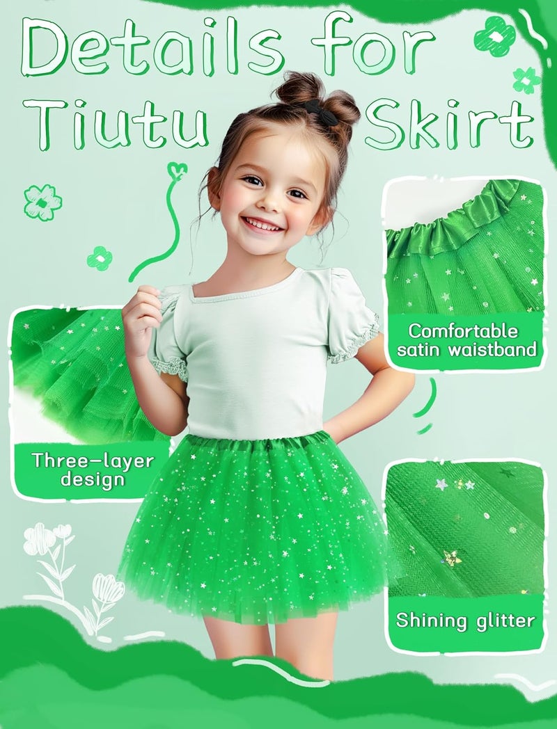 Lainlight Store Tutu for Girls Stars Sequins Princess Ballet Dress Tulle Skirt for Girls 4-12 Years 3 Layered - Image 3